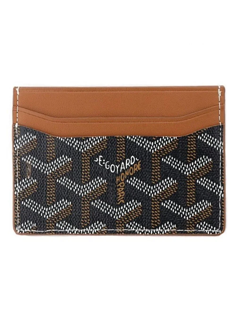 Goyard Saint Sulpice Card Slot Black & Tan Yellow